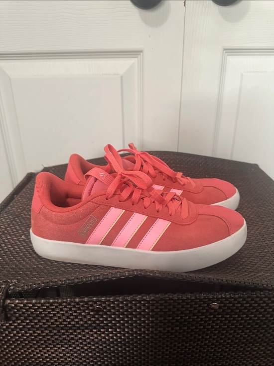 adidas Shoes - adidas Coral & Pink Low-Top Sneakers